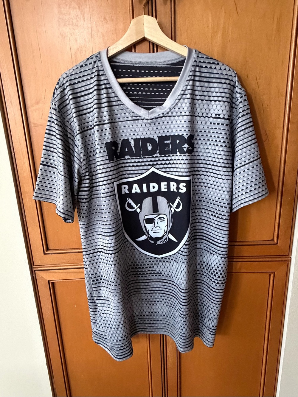 Las Vegas Raiders Reversible Shirt Men’s Flag Football - Gray & Black Sz L